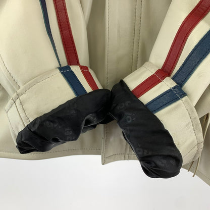 【中古品】【メンズ】 schott ショット 3111063 CLASSIC RACER JKT レザージャケット アウター ブランド 古着 145-240912-gm-5-fuz サイズ：XL カラー：ホワイト 万代Net店