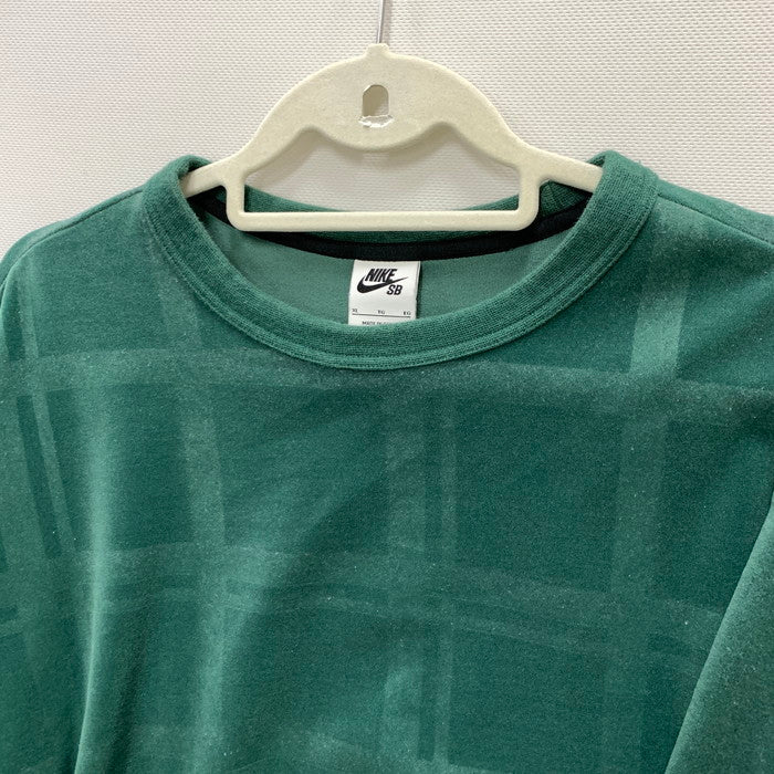 【中古品】【メンズ】 NIKE ナイキ プレイド スケートボードクルー スウェット トップス アウター ブランド 古着 148-241208-gm-06-fuz サイズ：XL カラー：グリーン 万代Net店