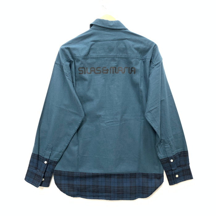 【中古美品】【メンズ】 SILAS サイラス 長袖シャツ トップス ブランド 古着 142-250322-gm-18-fuz サイズ：M カラー：グリーン チェック 万代Net店