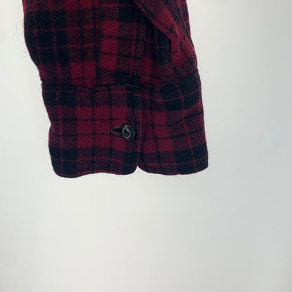 【中古品】【メンズ】 WOOLRICH ウールリッチ 長袖シャツ 144-240914-st-5-fuz サイズ：16 カラー：ワイン 万代Net店