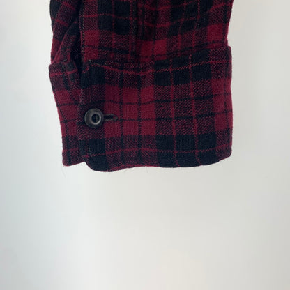 【中古品】【メンズ】 WOOLRICH ウールリッチ 長袖シャツ 144-240914-st-5-fuz サイズ：16 カラー：ワイン 万代Net店