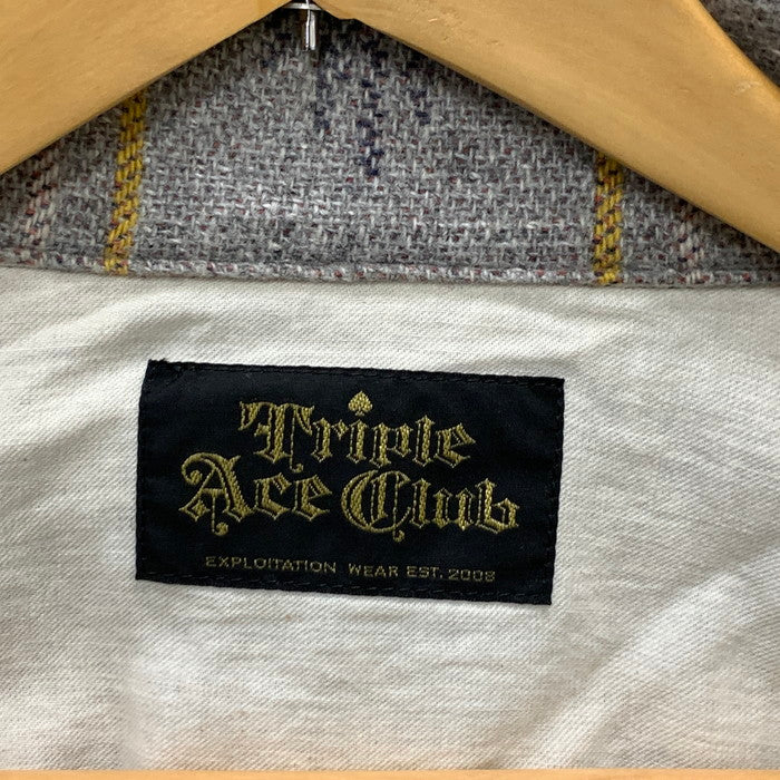 【中古品】【メンズ】 TRIPLE ACE CLUB TA-NJKT02 ジップアップジャケット アウター ブランド 古着 140-240923-gm-30-fuz サイズ：M カラー：グレー 万代Net店