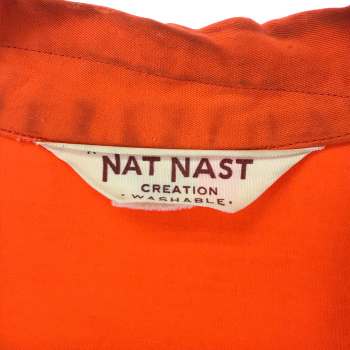 【中古品】【メンズ】 NAT NAST 50s ボーリングシャツ 半袖 バック刺繍 トップス ブランド 古着 147-240918-gm-16-fuz サイズ：15 カラー：オレンジ 万代Net店