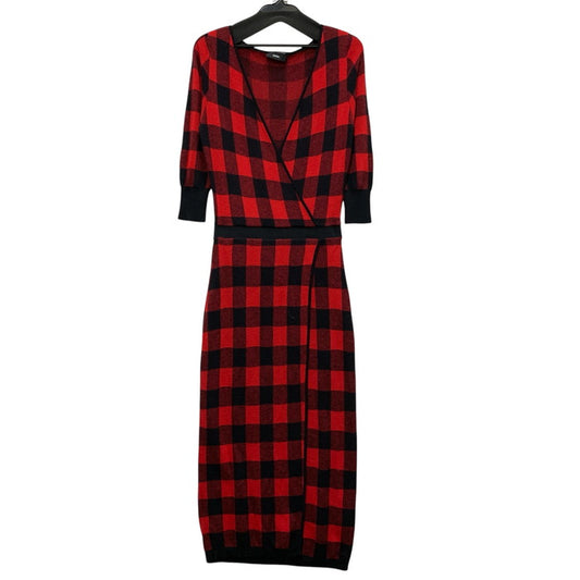 【中古品】【レディース】 DIESEL ディーゼル ロングワンピース トップス ブランド 古着 170-250118-gm-20-fuz サイズ：S カラー：レッド ブラック  万代Net店