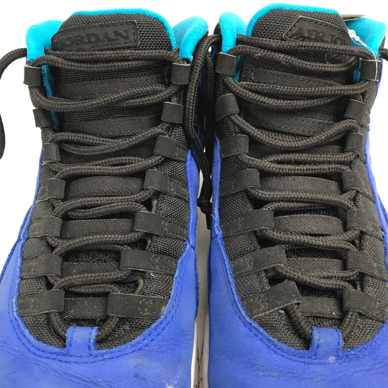 【中古品】【メンズ】 NIKE ナイキ 310805 408 AIR JORDAN 10 RETRO BLUE ORENGE-BLACK エア ジョーダン 10 レトロ ブルー オレンジ ブラック スニーカー 靴 160-241123-mh-07-fuz サイズ：26.5 カラー：ブルー 万代Net店