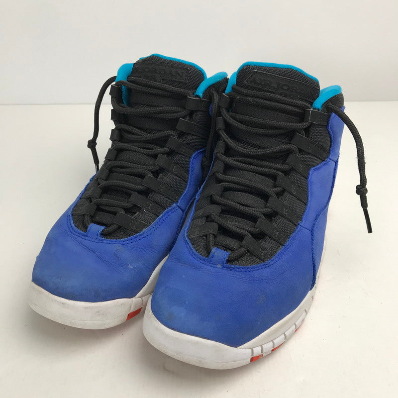 【中古品】【メンズ】 NIKE ナイキ 310805 408 AIR JORDAN 10 RETRO BLUE ORENGE-BLACK エア ジョーダン 10 レトロ ブルー オレンジ ブラック スニーカー 靴 160-241123-mh-07-fuz サイズ：26.5 カラー：ブルー 万代Net店