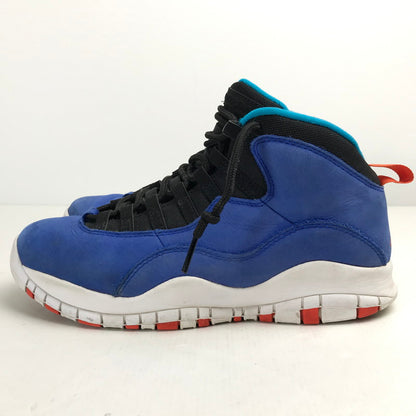 【中古品】【メンズ】 NIKE ナイキ 310805 408 AIR JORDAN 10 RETRO BLUE ORENGE-BLACK エア ジョーダン 10 レトロ ブルー オレンジ ブラック スニーカー 靴 160-241123-mh-07-fuz サイズ：26.5 カラー：ブルー 万代Net店