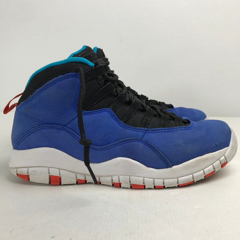 【中古品】【メンズ】 NIKE ナイキ 310805 408 AIR JORDAN 10 RETRO BLUE ORENGE-BLACK エア ジョーダン 10 レトロ ブルー オレンジ ブラック スニーカー 靴 160-241123-mh-07-fuz サイズ：26.5 カラー：ブルー 万代Net店