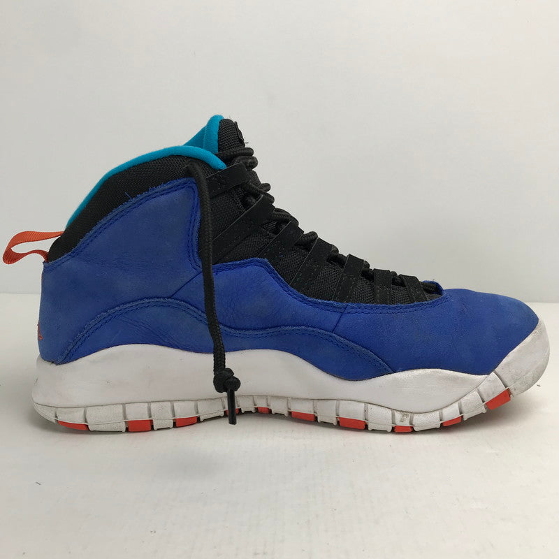 【中古品】【メンズ】 NIKE ナイキ 310805 408 AIR JORDAN 10 RETRO BLUE ORENGE-BLACK エア ジョーダン 10 レトロ ブルー オレンジ ブラック スニーカー 靴 160-241123-mh-07-fuz サイズ：26.5 カラー：ブルー 万代Net店