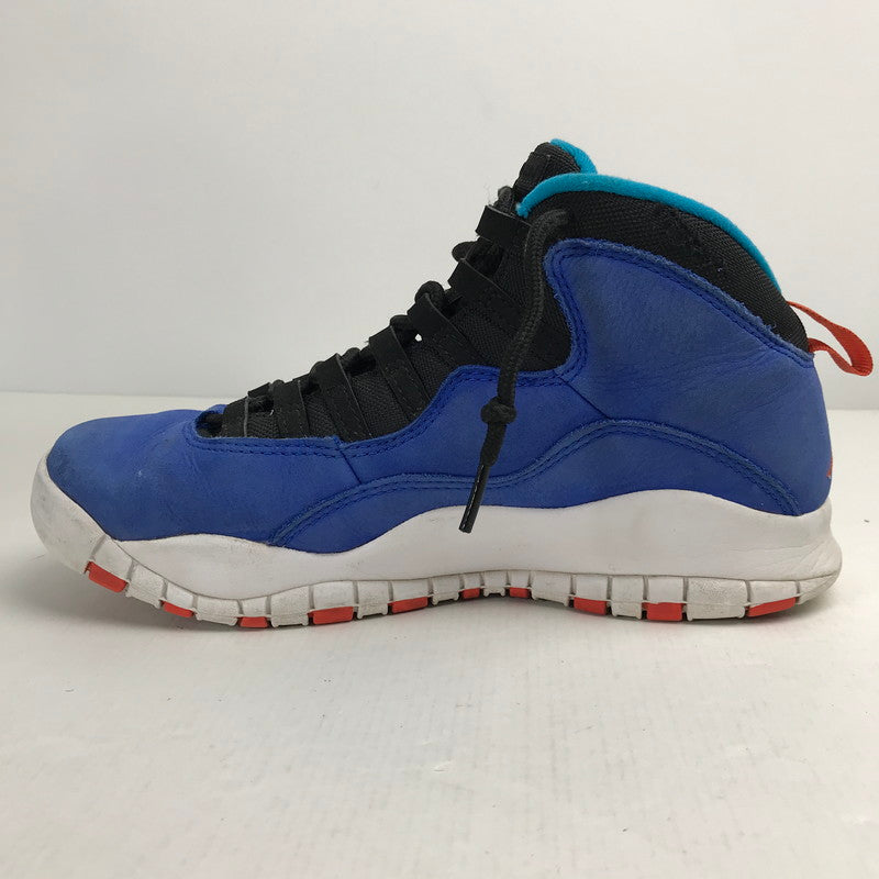 【中古品】【メンズ】 NIKE ナイキ 310805 408 AIR JORDAN 10 RETRO BLUE ORENGE-BLACK エア ジョーダン 10 レトロ ブルー オレンジ ブラック スニーカー 靴 160-241123-mh-07-fuz サイズ：26.5 カラー：ブルー 万代Net店