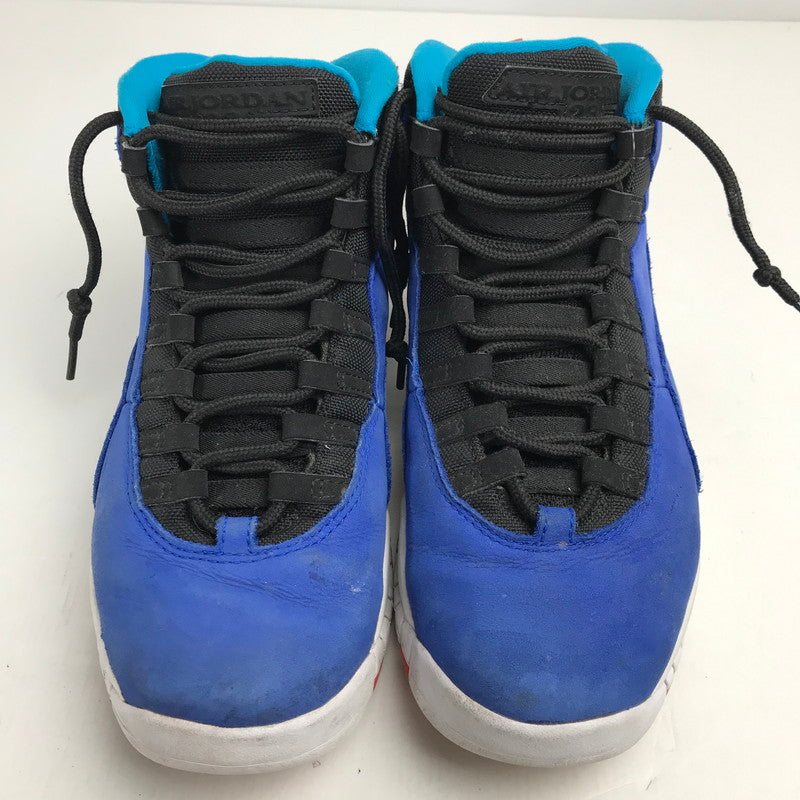 【中古品】【メンズ】 NIKE ナイキ 310805 408 AIR JORDAN 10 RETRO BLUE ORENGE-BLACK エア ジョーダン 10 レトロ ブルー オレンジ ブラック スニーカー 靴 160-241123-mh-07-fuz サイズ：26.5 カラー：ブルー 万代Net店