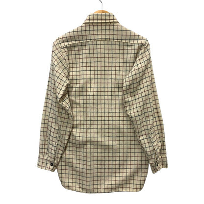 【中古品】【メンズ】 WOOLRICH ウールリッチ 80s ウール長袖シャツ トップス ブランド 古着 145-241124-gm-17-fuz サイズ：S カラー：キナリ チェック 万代Net店