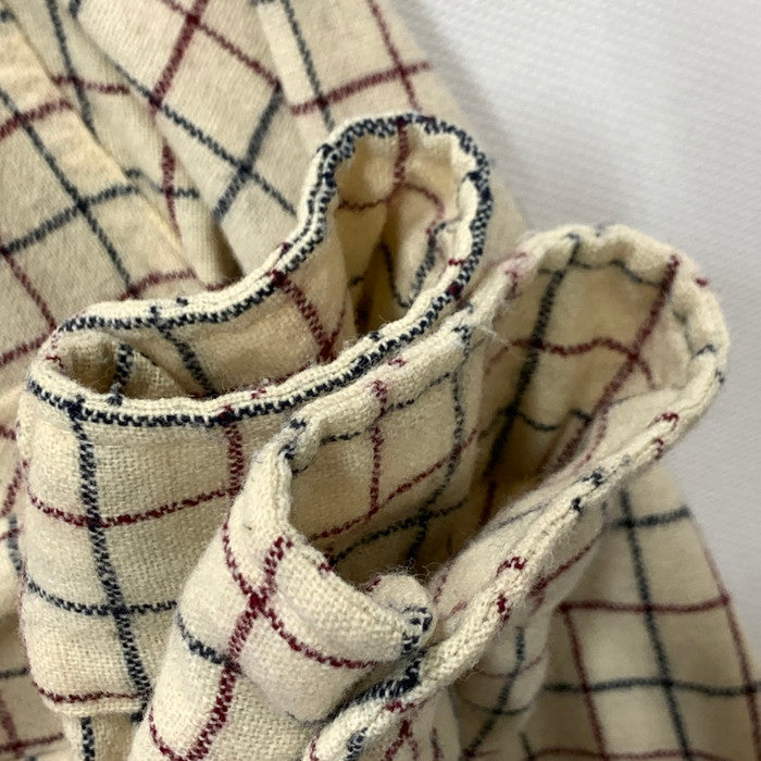 【中古品】【メンズ】 WOOLRICH ウールリッチ 80s ウール長袖シャツ トップス ブランド 古着 145-241124-gm-17-fuz サイズ：S カラー：キナリ チェック 万代Net店