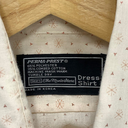 【中古品】【メンズ】 SEARS 長袖シャツ トップス ブランド 古着 PERMA PRESTライン 145-241110-gm-8-fuz サイズ：不明 カラー：ベージュ 万代Net店