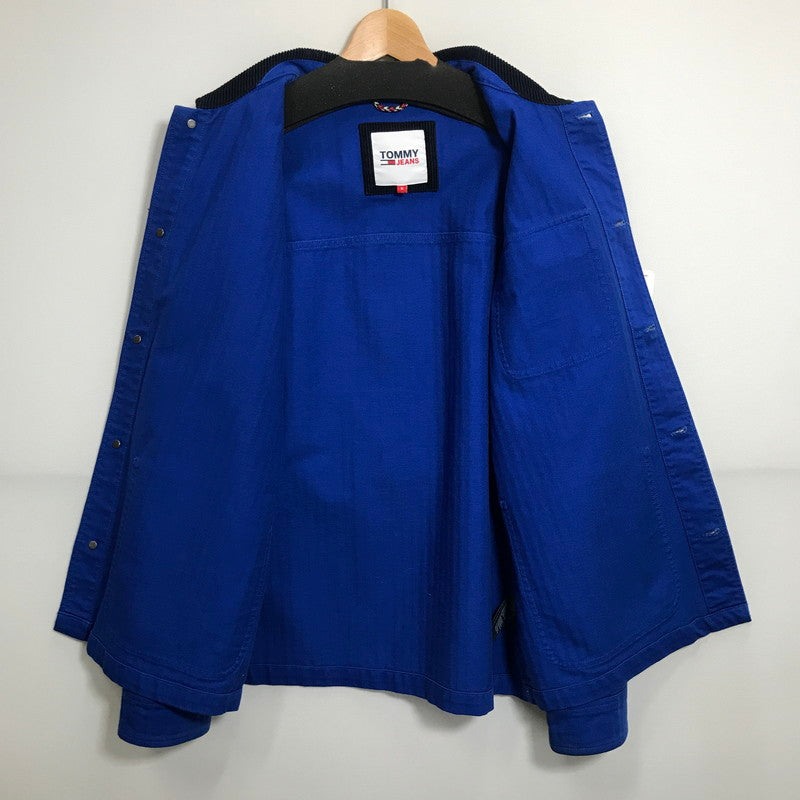 【中古品】【メンズ】 TOMMY JEANS トミージーンズ 胸ポケット ワンポイント ロゴ ジャケット アウター コート ブランド 古着 147-241125-mh-05-fuz サイズ：S カラー：ブルー 万代Net店