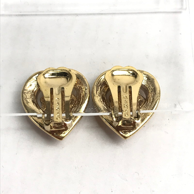 【中古品】【レディース】 Dior ディオール イヤリング ゴールド ハート 旧ロゴ アクセサリー 182-241002-nm-13-fuz カラー：ゴールド 万代Net店