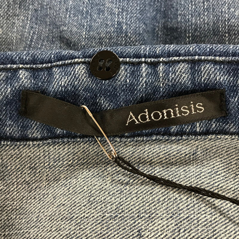 【中古美品】【レディース】 ADONISIS アドニシス デニムジャケット ファー ジャケット フリル ブルー インディゴ 169-241002-nm-5-fuz サイズ：36 カラー：ブルー 万代Net店