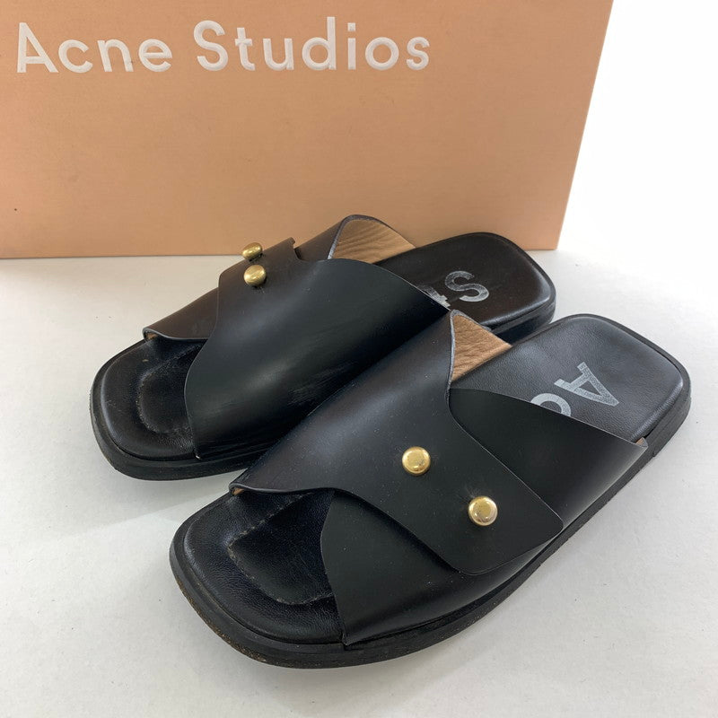 【中古品】【レディース】 ACNE STUDIOS アクネストゥディオズ ベルトミュールサンダル カラーブラック 35 靴 167-260721-ky-17-fuzh 万代Net店