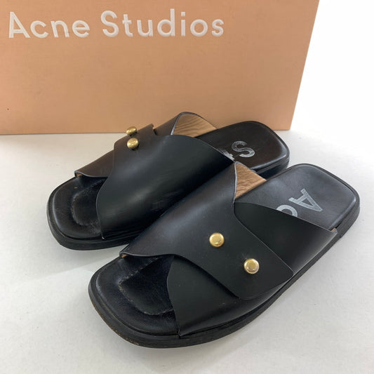【中古品】【レディース】 ACNE STUDIOS アクネストゥディオズ ベルトミュールサンダル カラーブラック 35 靴 167-260721-ky-17-fuzh 万代Net店