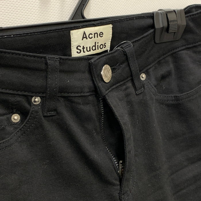 【中古品】【レディース】 ACNE STUDIOS アクネストゥディオズ スキニーデニムパンツ ボトムス ブランド 古着 171-250118-gm-16-fuz サイズ：W24 カラー：ブラック 万代Net店