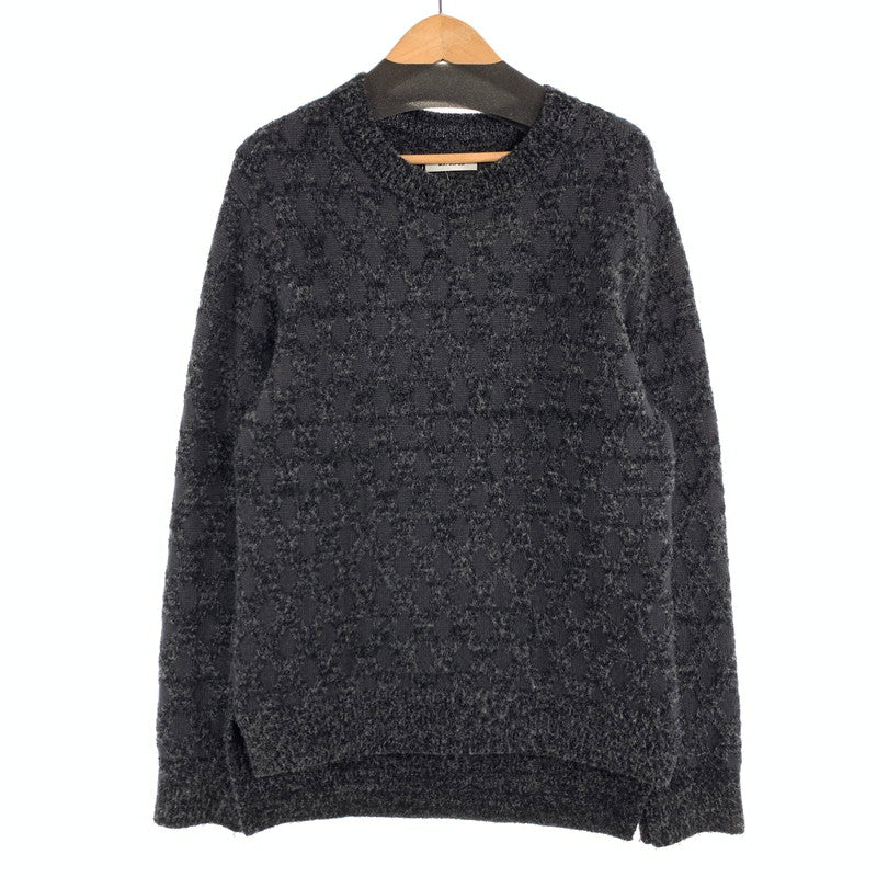 【中古品】【メンズ】 MATSUFUJI MELANGE JACQUARD CREWNECK KNIT マツフジ メランジジャカードクルーネックニット セーター ブランド 古着 140-260808-gm-43-fuzh サイズ：02 カラー：グレー 万代Net店