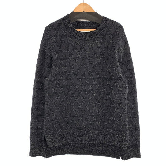 【中古品】【メンズ】 MATSUFUJI MELANGE JACQUARD CREWNECK KNIT マツフジ メランジジャカードクルーネックニット セーター ブランド 古着 140-260808-gm-43-fuzh サイズ：02 カラー：グレー 万代Net店