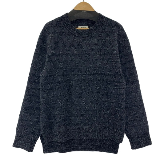 【中古品】【メンズ】  MATSUFUJI MELANGE JACQUARD CREWNECK KNIT メランジ ジャガード クルーネック ニット  140-241004-st-10-fuz サイズ：02 カラー：ミックスグレー 万代Net店