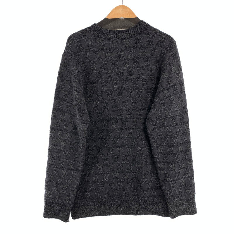 【中古品】【メンズ】 MATSUFUJI MELANGE JACQUARD CREWNECK KNIT マツフジ メランジジャカードクルーネックニット セーター ブランド 古着 140-260808-gm-43-fuzh サイズ：02 カラー：グレー 万代Net店