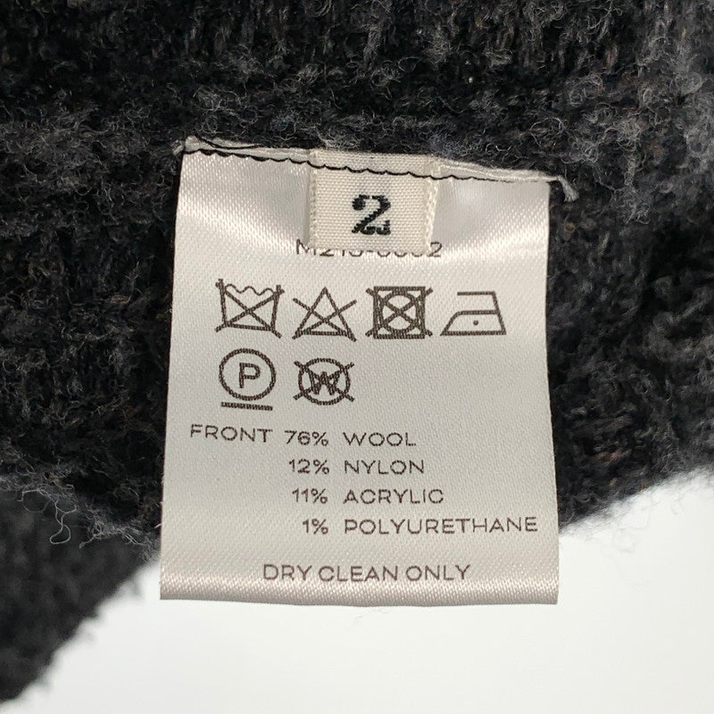 【中古品】【メンズ】 MATSUFUJI MELANGE JACQUARD CREWNECK KNIT マツフジ メランジジャカードクルーネックニット セーター ブランド 古着 140-260808-gm-43-fuzh サイズ：02 カラー：グレー 万代Net店