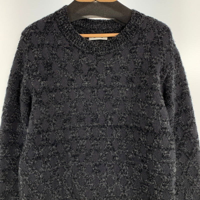 【中古品】【メンズ】 MATSUFUJI MELANGE JACQUARD CREWNECK KNIT マツフジ メランジジャカードクルーネックニット セーター ブランド 古着 140-260808-gm-43-fuzh サイズ：02 カラー：グレー 万代Net店