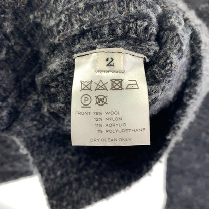 【中古品】【メンズ】 MATSUFUJI MELANGE JACQUARD CREWNECK KNIT マツフジ メランジジャカードクルーネックニット セーター ブランド 古着 140-260808-gm-43-fuzh サイズ：02 カラー：グレー 万代Net店