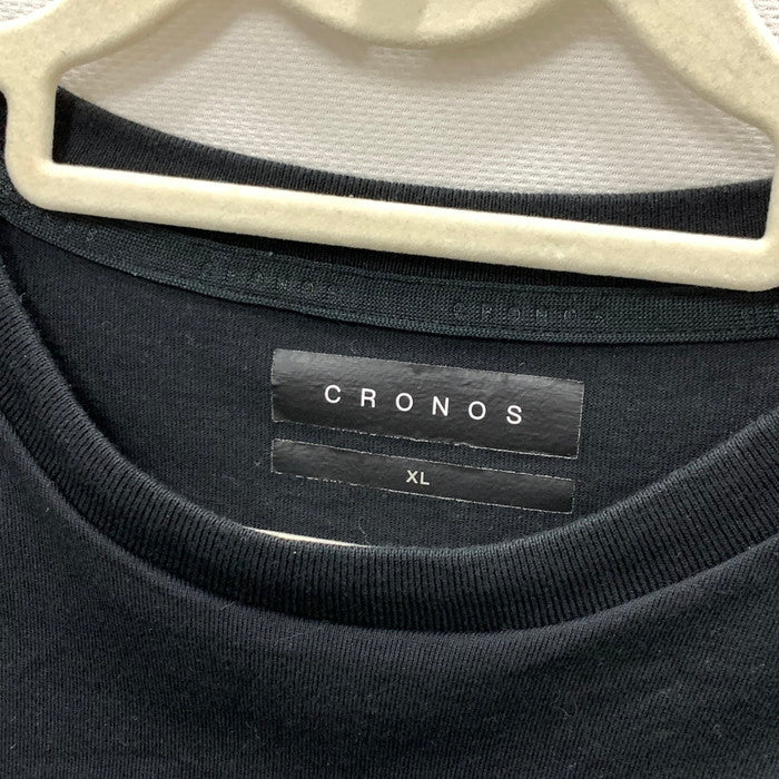 【中古品】【メンズ】 CRONOS 半袖Tシャツ カットソー トップス ブランド 古着 147-250202-gm-03-fuz サイズ：XL カラー：ブラック 万代Net店