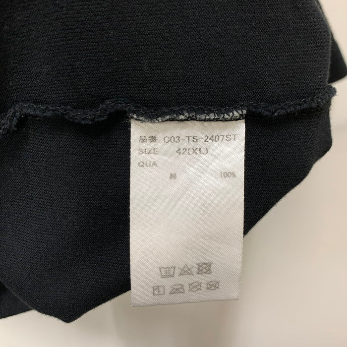 【中古品】【メンズ】 CRONOS 半袖Tシャツ カットソー トップス ブランド 古着 147-250202-gm-03-fuz サイズ：XL カラー：ブラック 万代Net店