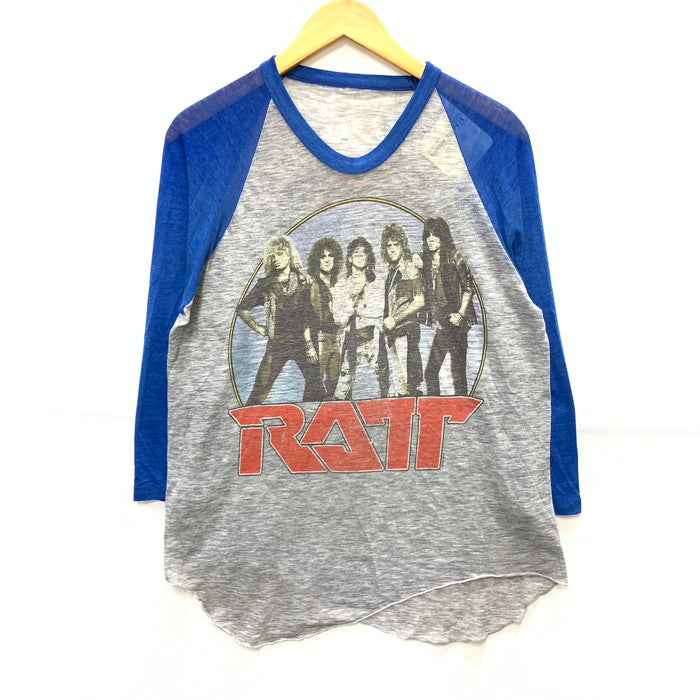 【現状渡し品】【メンズ】 USED VINTAGE 1985 PATT INVASION  ラグランTシャツ 長袖 七分袖 カットソー トップス ブランド 古着 バンドTシャツ 145-241006-gm-31-fuz カラー：グレー 万代Net店