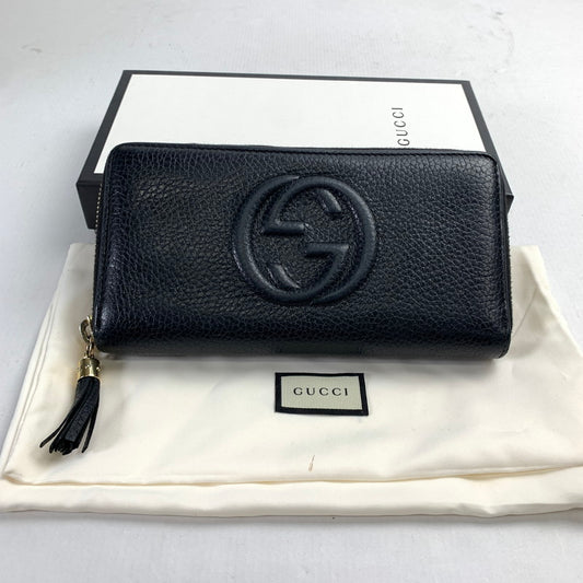 【中古品】【メンズ】 GUCCI グッチ 598187 ラウンドファスナー長財布 ソーホー フリンジタッセル 181-241013-st-6-fuz カラー：ブラック 万代Net店