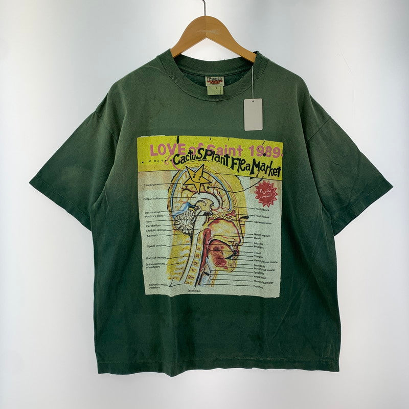 【中古美品】【メンズ】  SAINT MICHAEL セント マイケル SM-YS1-0000-C04 CP_SS TEE LOVE OF SNT 142-241012-st-4-fuz サイズ：L カラー：グリーン 万代Net店