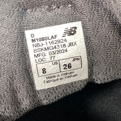 【中古品】【メンズ】 NEW BALANCE ニューバランス M1080LAF FRESH FOAM X 1080 スニーカー シューズ 靴 162-241228-gm-17-fuz サイズ：26cm カラー：グレー 万代Net店