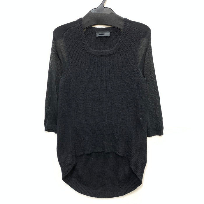 【中古品】【レディース】 DIESEL ディーゼル ニット レース切り替え トップス ブランド 古着 170-241227-gm-25-fuz サイズ：FREE カラー：ブラック 万代Net店