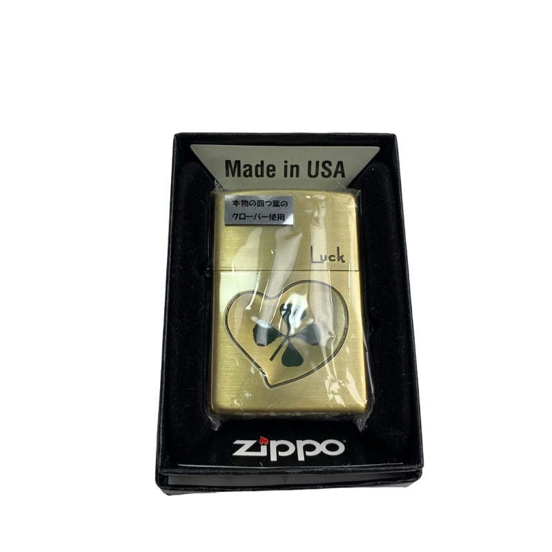 【中古品】【メンズ】 ZIPPO ジッポ 四つ葉クローバー 206-241014-st-7-fuz カラー：ゴールド 万代Net店