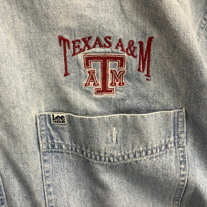 【中古品】【メンズ】 LEE SPORT 80s 長袖デニムシャツ BD トップス ブランド 古着 ヴィンテージ 145-241027-gm-18-fuz サイズ：XL カラー：ブルー 万代Net店