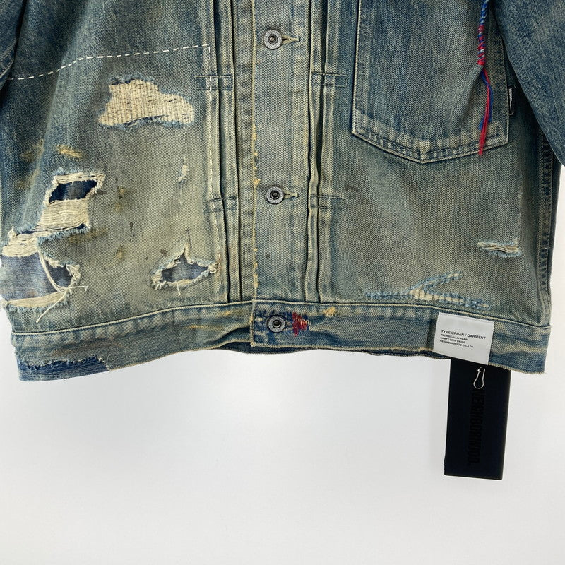 【中古美品】【メンズ】 NEIGHBORHOOD ネイバーフッド 241XBNH-JKM01 SAVAGE DENIM TYPE-1 JACKET デニム ジャケット アウター 142-241015-mh-4-fuz サイズ：S カラー：インディゴ 万代Net店