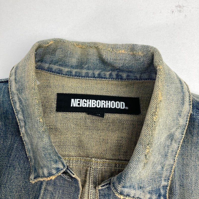 【中古美品】【メンズ】 NEIGHBORHOOD ネイバーフッド 241XBNH-JKM01 SAVAGE DENIM TYPE-1 JACKET デニム ジャケット アウター 142-241015-mh-4-fuz サイズ：S カラー：インディゴ 万代Net店