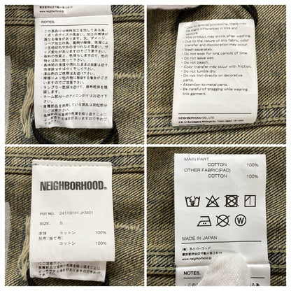 【中古美品】【メンズ】 NEIGHBORHOOD ネイバーフッド 241XBNH-JKM01 SAVAGE DENIM TYPE-1 JACKET デニム ジャケット アウター 142-241015-mh-4-fuz サイズ：S カラー：インディゴ 万代Net店