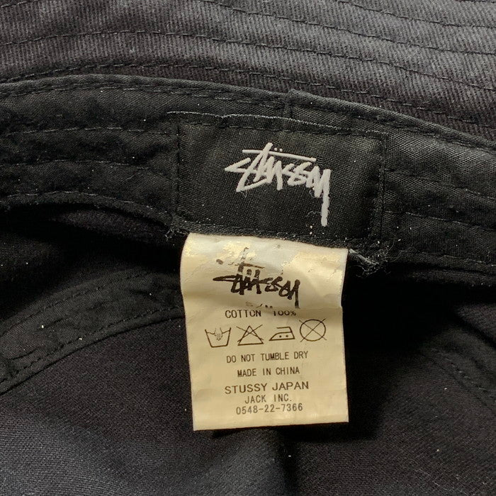 【中古品】【メンズ】 STUSSY ステューシー バケットハット 帽子 ハット ブランド 185-241027-gm-12-fuz サイズ：S-M(約54cm) カラー：ブラック 万代Net店