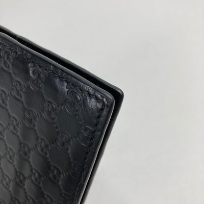 【中古品】【メンズ】 GUCCI グッチ 544473 モノグラム レザー マネ―クリップ カードケース 札入れ 二つ折り GG柄 シマ 181-241016-mh-4-fuz カラー：ブラック 万代Net店