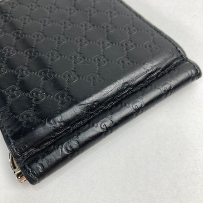 【中古品】【メンズ】 GUCCI グッチ 544473 モノグラム レザー マネ―クリップ カードケース 札入れ 二つ折り GG柄 シマ 181-241016-mh-4-fuz カラー：ブラック 万代Net店