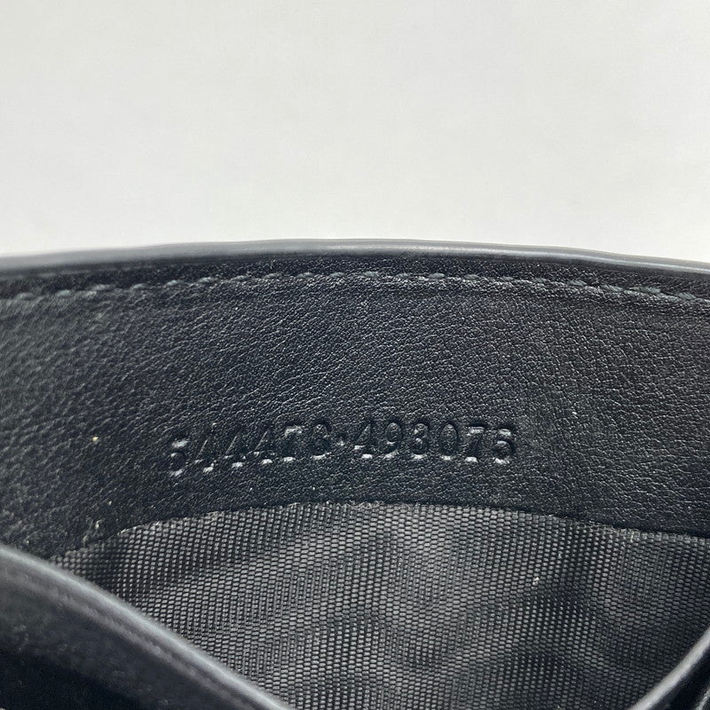 【中古品】【メンズ】 GUCCI グッチ 544473 モノグラム レザー マネ―クリップ カードケース 札入れ 二つ折り GG柄 シマ 181-241016-mh-4-fuz カラー：ブラック 万代Net店