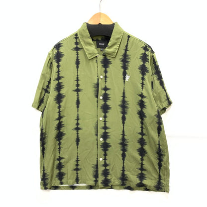 【中古品】【メンズ】 HUF ハフ SEISMOGRAM S/S RESORT SHIRT 半袖シャツ トップス ブランド 古着 142-241102-gm-39-fuz サイズ：M カラー：グリーン 万代Net店