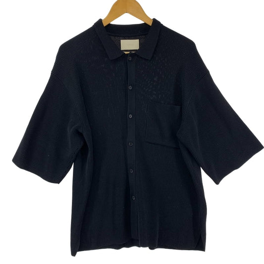 【中古品】【メンズ】  YOKE RIB KNITTED SHIRT リブ ニット シャツ 140-241019-st-8-fuz サイズ：2 カラー：ブラック 万代Net店