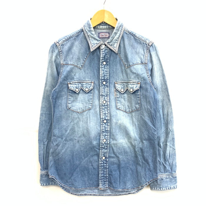 【中古品】【メンズ】 BLUE BLUE ウエスタンデニムシャツ 長袖シャツ トップス ブランド 古着 145-241110-gm-15-fuz サイズ：2 カラー：インディゴ 万代Net店